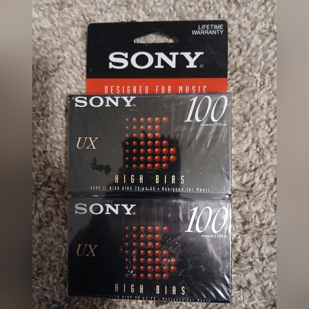 Sony UX High Bias Cassette Tapes Brand New Sealed